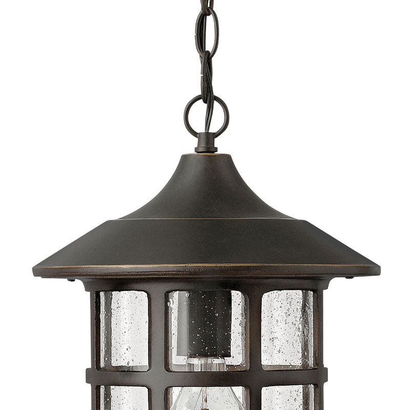 Freeport 1-Light Outdoor Hanging Lantern, Oil Rubbed Bronze, Incandescent