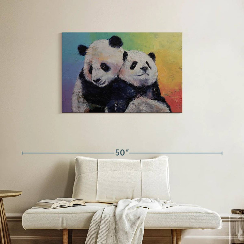 Brampt Panda Hugs, 24" H x 36" W