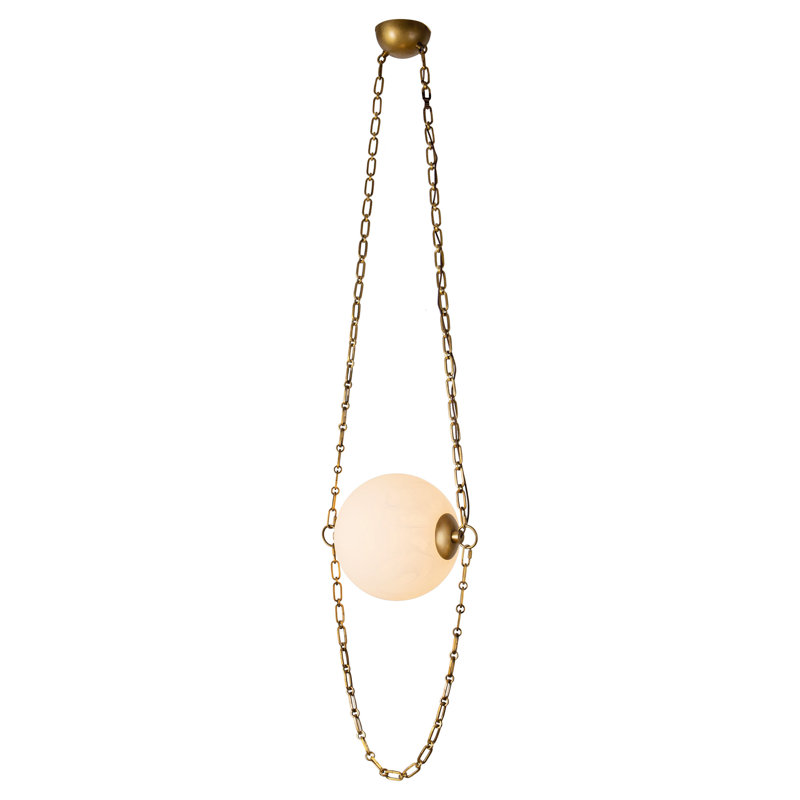 Petra  10-in Black dimmable LED Pendant, Antique Brass