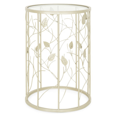 Minerville Glass Top Frame End Table