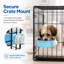 Cage pour chien, cuvette amovible en acier inoxydable pour animal de compagnie, cage pour chenil, nourriture et eau, tonneau pour chiot, chat, lapin, cochon d'Inde, furet (1 pièce, taille: L)-126332733