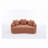 Chenille Fabric Curved Loveseat Sofa,No-Assembly Require