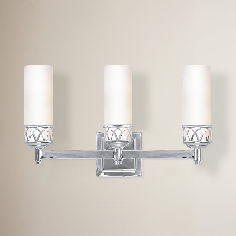Éclairage de salle de bain à intensité variable à 3 lumières Wallasey, Chrome
