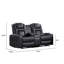 Canapé-lit inclinable électrique en cuir végétalien haut de gamme de 72,44 po Cyclade avec bouton-poussoir et port USB-101430577