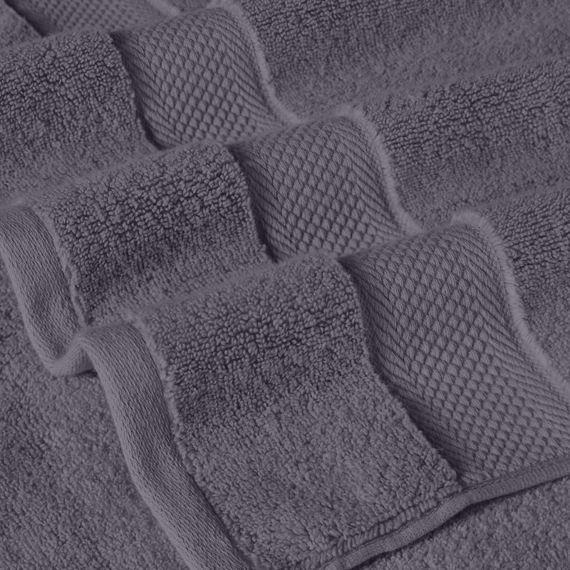 Ensemble de serviettes 6 pièces 650GSM Modern Luxury, gris