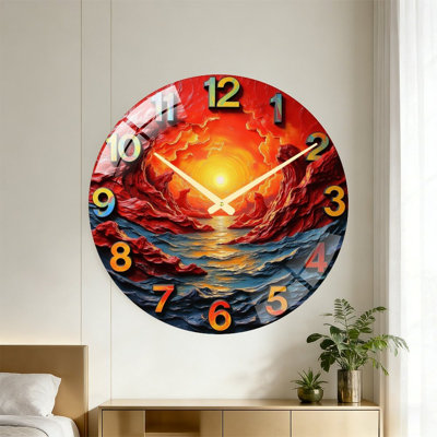 Horloge murale Sunset Ocean Wave