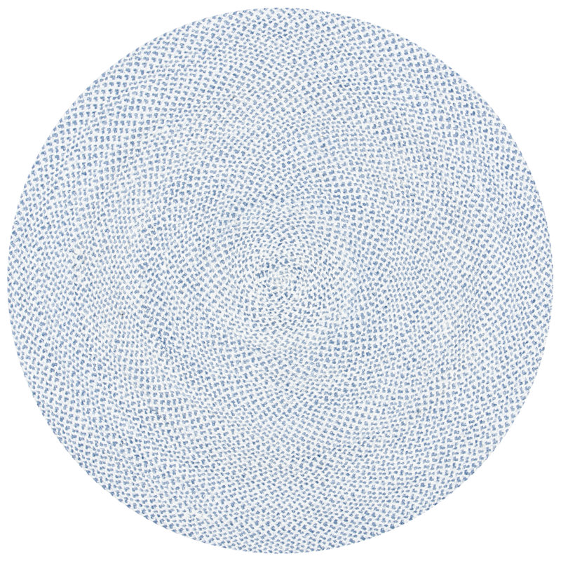 Tapis abstrait tissé à la main Wansley, Rond 8 pi