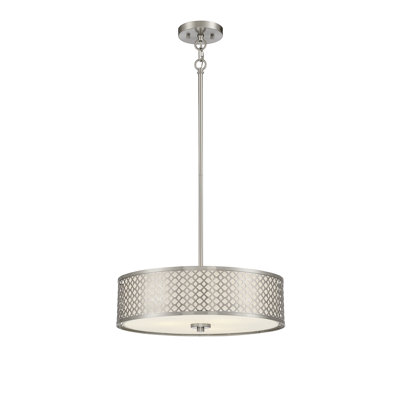 Luminaire en nickel brossé 3 lumières Meridian Millom