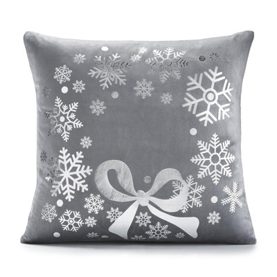 Roy Floral Grey Throw Cushion Cover