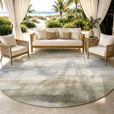 Tapis abstrait intérieur / extérieur lavable à la machine Chantille ACN3008