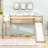 Twin Wood Low Loft Bed With Slide, Ladder And Guardrails-394488732