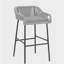 Tabouret de bar d'extérieur gris clair La Push, ensemble de 2