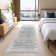 Machine Washable Medallion Floral Area Rug(Grey)