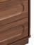 Commode 3 tiroirs en noyer foncé de 21,65 po avec rangement pour chambre à coucher et salon