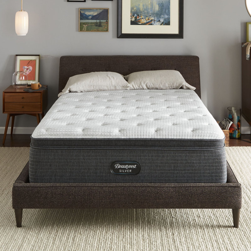 Beautyrest Silver BRS900-C Medium Pillow Top 16" Innerspring Mattress and Box Spring Set, King, Low Profile (5")