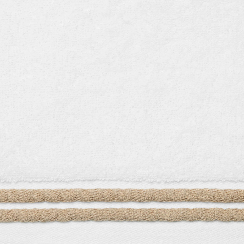 Aura Bath Towel, White/Sand