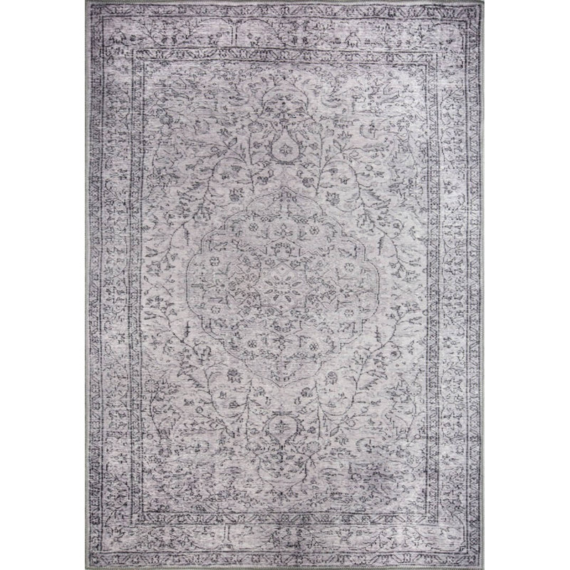 Tapis gris à motif tissé rétro, Rectangle 9 pi 11 po x 13 pi 2 po