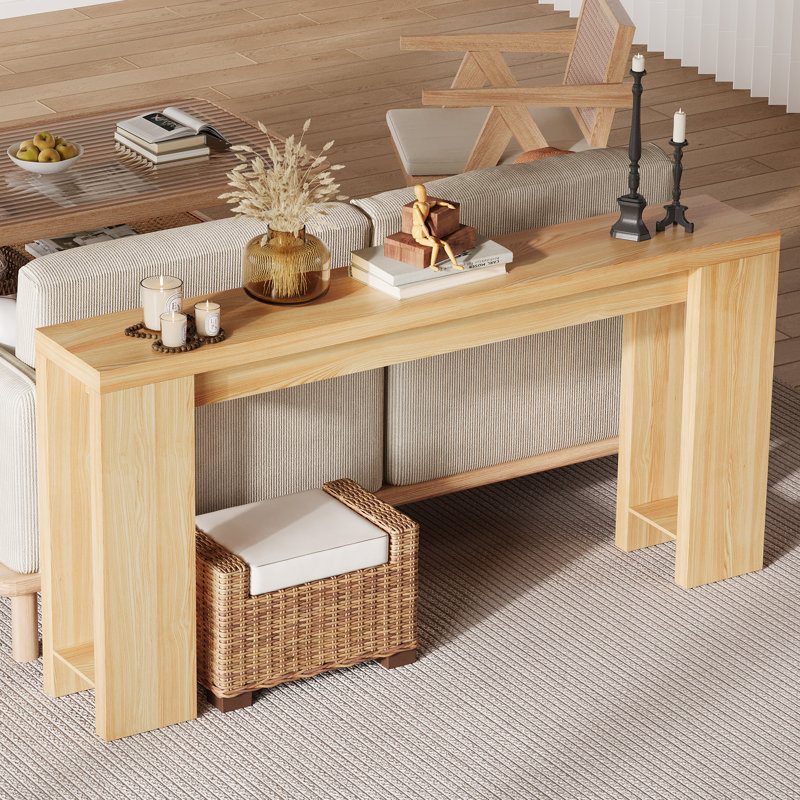 Rustic Farmhouse Console, Beige
