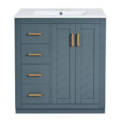 Ensemble de meuble-lavabo 30 po avec tiroirs et armoires