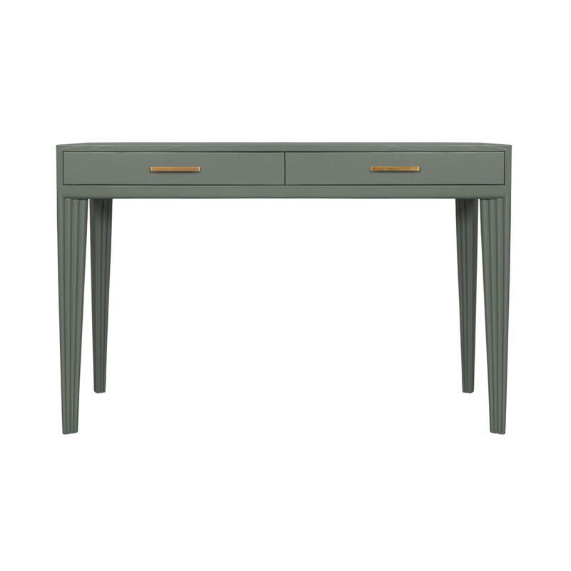 Barcelona Solid Wood Writing Desk, Evergreen