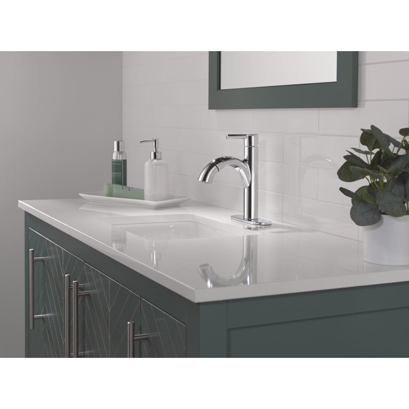 Nicoli Pull-Down Single Hole Bathroom Faucet, Pull Out Sprayer Bathroom Sink Faucet, Chrome