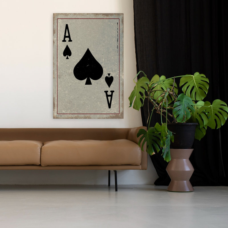 Ace of Spades, art contemporain abstrait, H 48 po x l 32 po