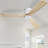 52 Inch Ceiling Fan Natural 3 Solid Wood Fan Blade Noiseless Reversible DC Motor Remote Control For Living Room-660819868