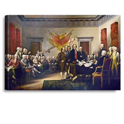 La signature de la déclaration d'indépendance des États-Unis, reproductions d'art classique sur toile, estampe numérique sur toile pour la décoration intérieure