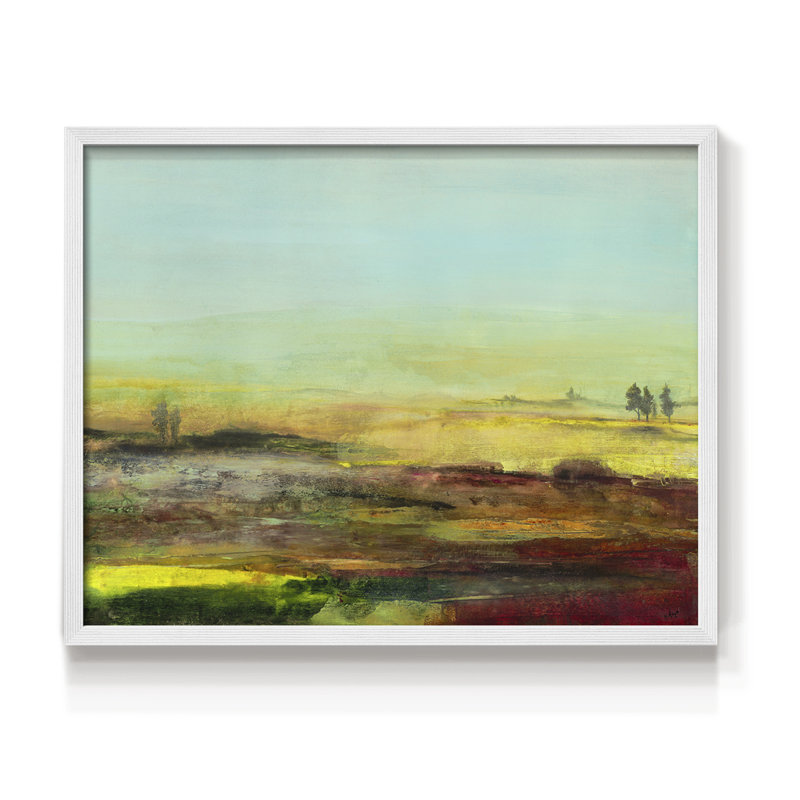 Paysage éthéré I - impression encadrée - réaménageable, Blanc