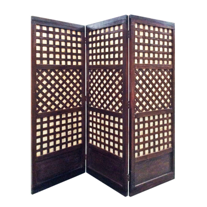 Capice 70'' W x 66'' H 3 - Panel Solid Wood Folding Room Divider