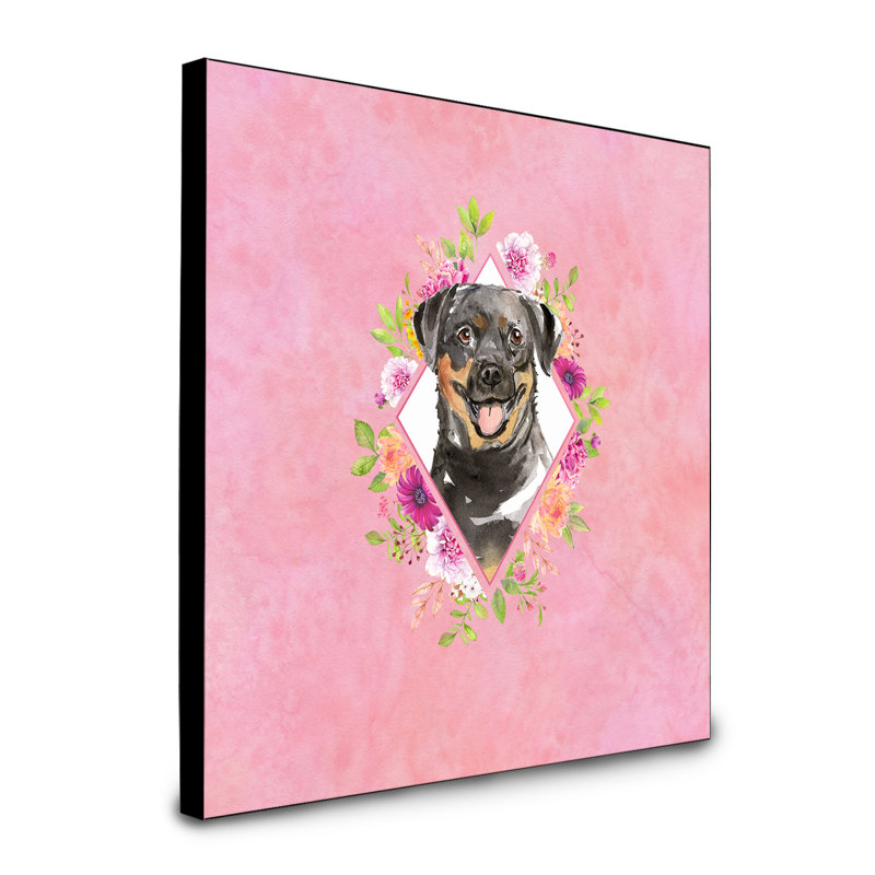 Panneau mural Dollman Flowers, Rose, Rottweiler