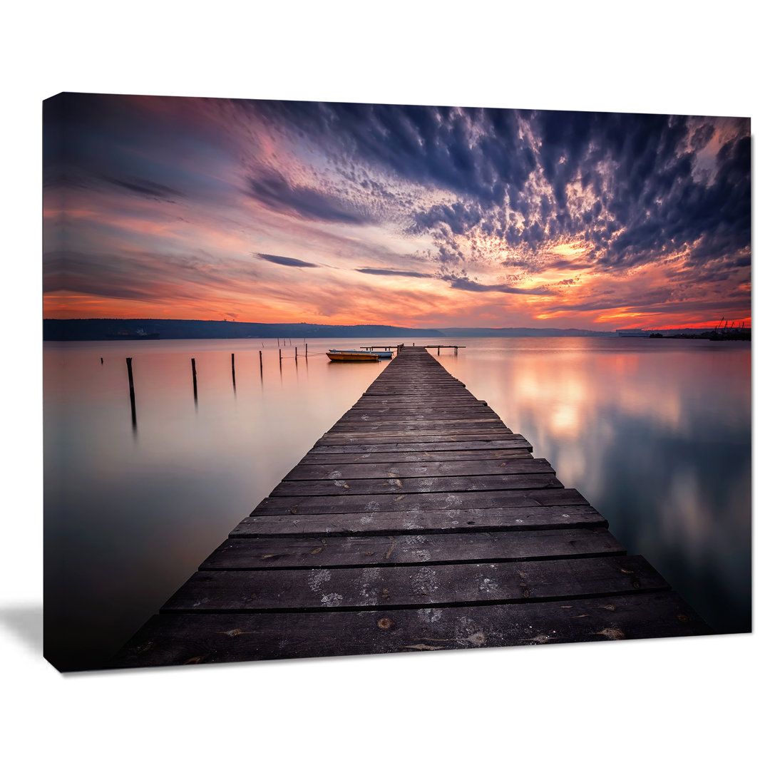 " Colorful Sunset Over Lake " Design Art 