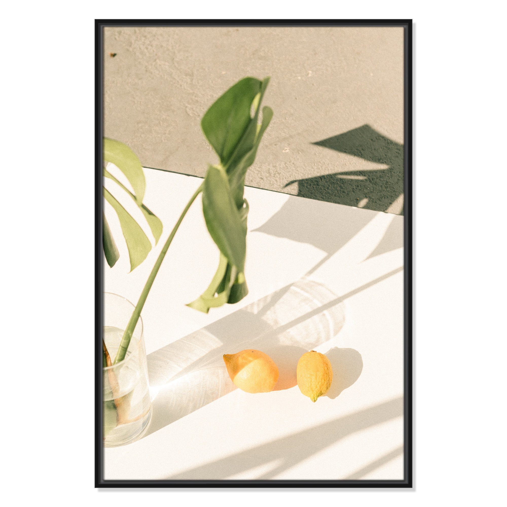 Citrus & Palms by Chandra Oh, 37.5'' H x 25.5'' W x 2'' D, Black Framed