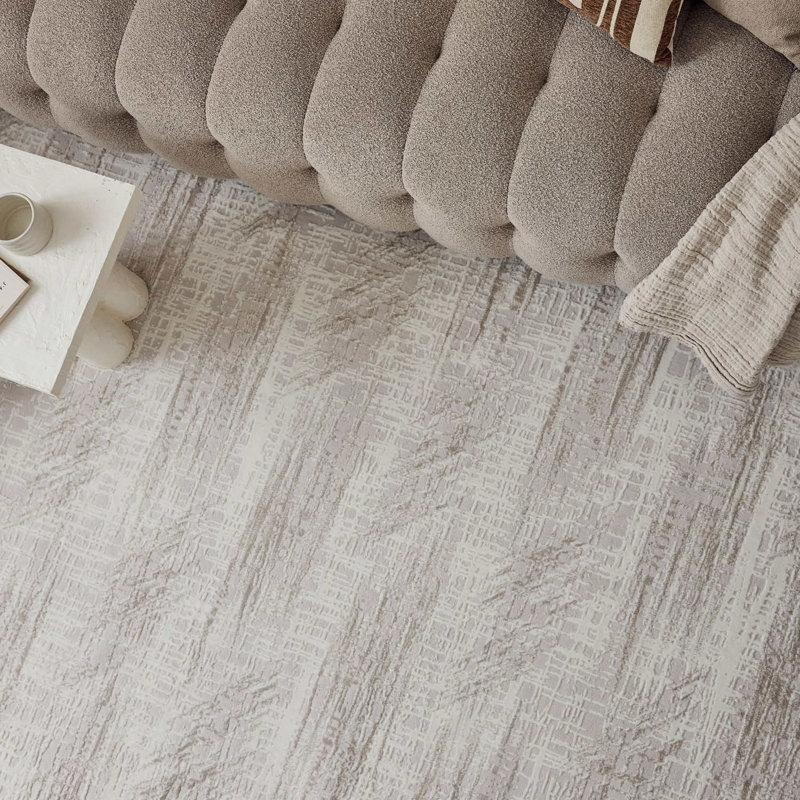 Carmel Modern Abstract Cream/Beige Area Rug, Rectangle 240 x 340 cm