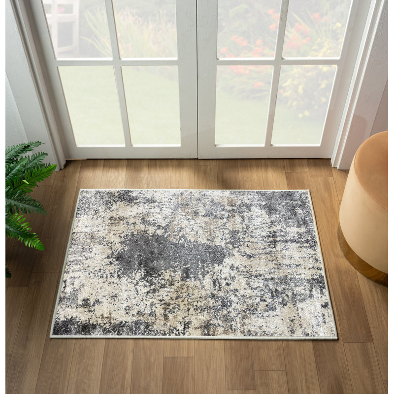 Tapis gris / beige Elkhorn, Rectangle de 2 pi x 3 pi