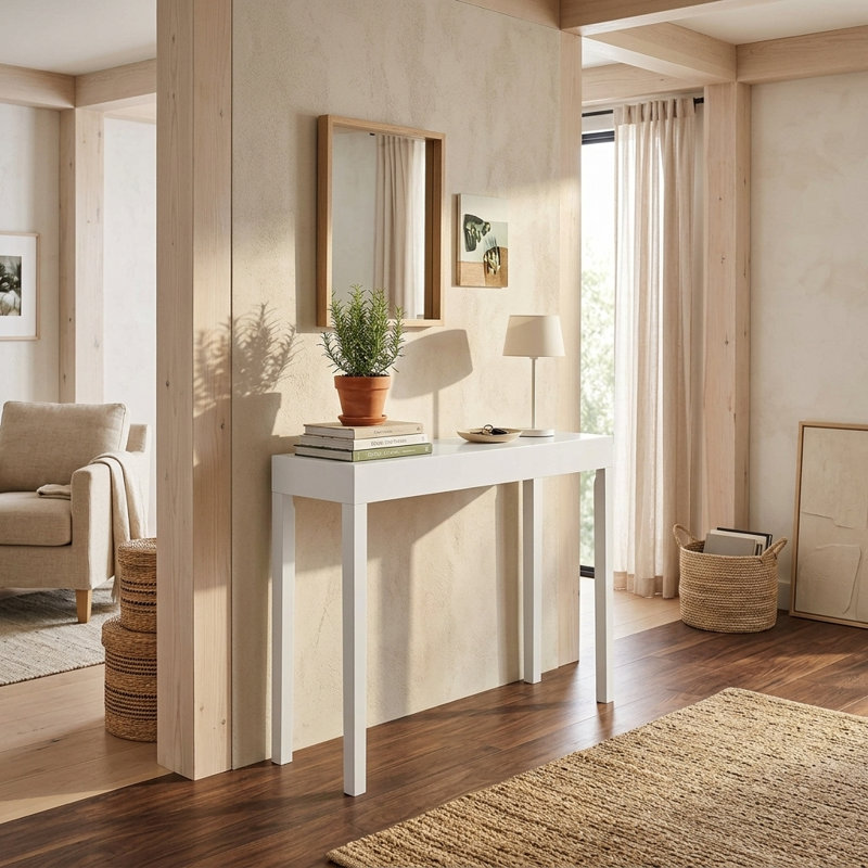Modern Amy White Console Table, Sofa Table