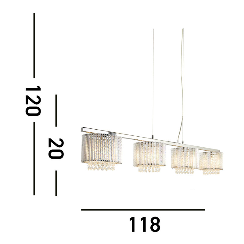 Eddie 4-Light Kitchen Island Chandelier