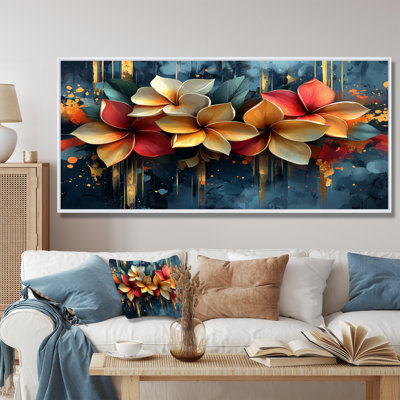 «Fury River Of Aqua Plumeria Blossom I», impressions sur toile Plumeria