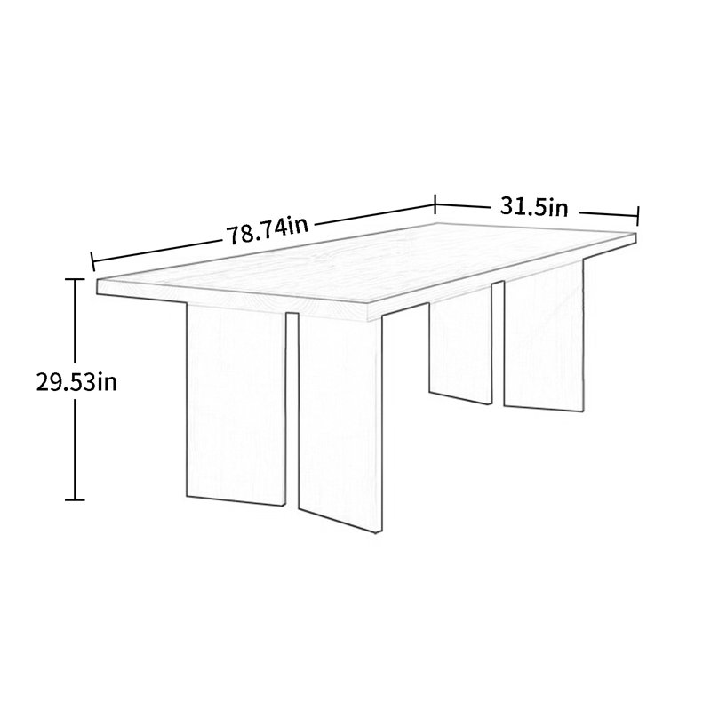 Table de salle à manger Raynne, L 31,5 po x L 78,74 po
