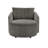 Doniphan Oversized Wale Corduroy Swivel Accent Chair With Furry Channel Pillow And Ottoman-1176534413
