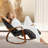 Alce 2-In-1 Shiatsu Back Massager and Rocking Chair, Recline Lounge With Remote Control, for Living Room