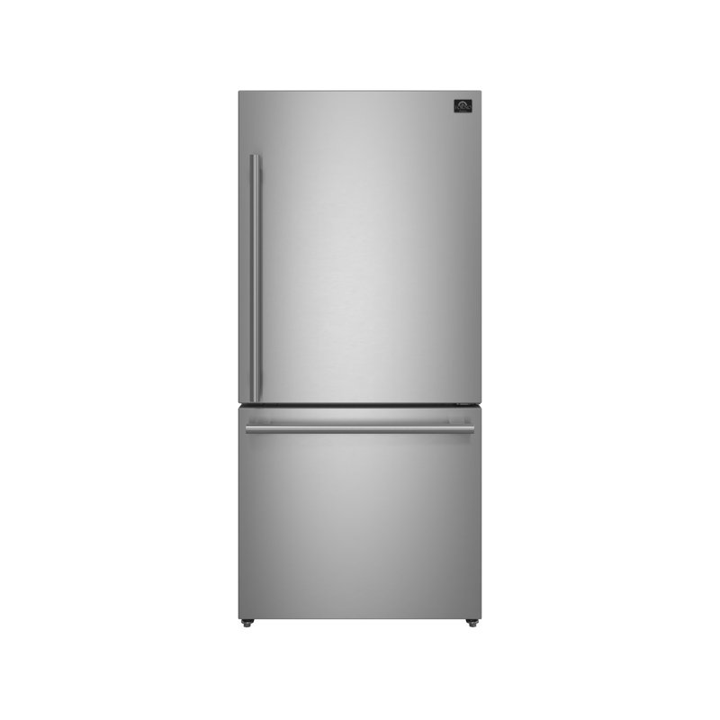 Ensemble de cuisine 3 pièces FORNO Premium - cuisinière à gaz 30 po, réfrigérateur congélateur inférieur, lave-vaisselle encastré, acier inoxydable