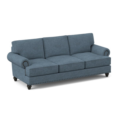 Foxhill 89" Round Arm Sofa with Reversible Cushions