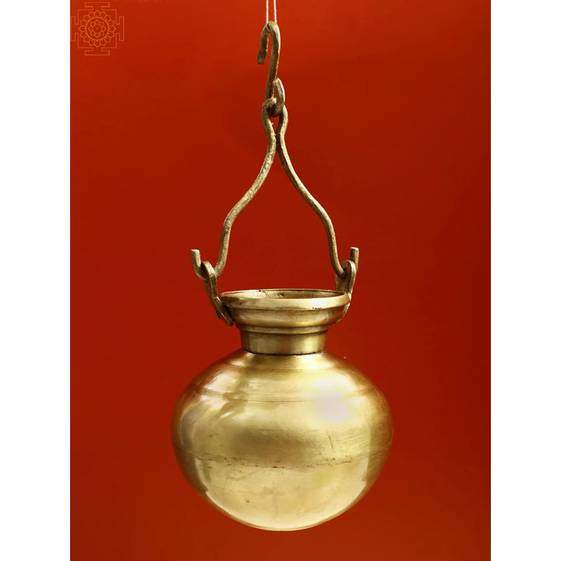 Laiton Shiva Linga Abhishek Kalash (Jal Dhara Brass Kalash) - Récipient de Puja traditionnel indien pour offrande d'eau sacrée et décor spirituel