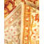 Tapis unique ivoire / orange / rouge noué à la main 4 pi 3 po x 5 pi 8 po Vang Mogul