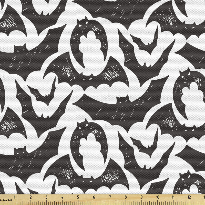 Zariyah Scary Bats Sketch Fabric