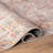 Delano Terracotta Floral Pattern Rug – Washable Low Pile Rug With Non-Slip Backing-2112596447