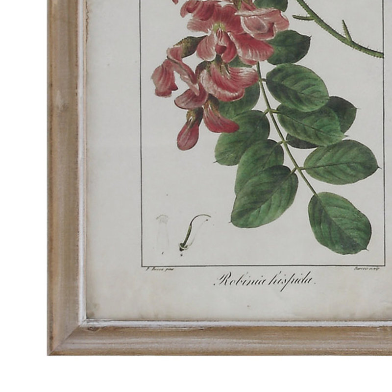 Reproduction d'art mural encadré en bois 8 pièces avec portrait floral