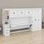 Lit escamotable multifonctionnel avec garde-robe, bureau et armoire-834933861