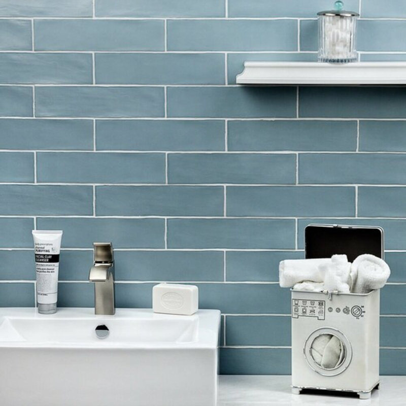 Bayou 3x12 Matte Ceramic Subway Tile, Sky